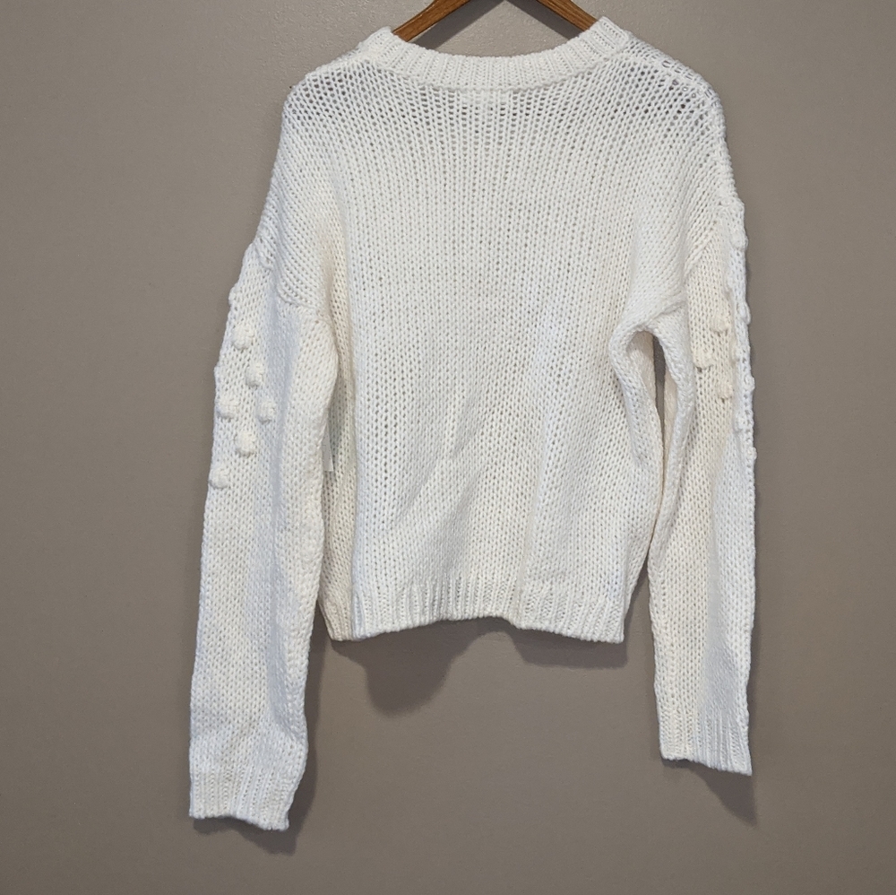 NWT Abound Textured Pom Knit Crew Sz M - Picture 3 of 9